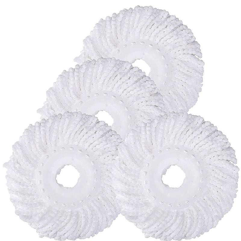 NOHUNT Mop Refills Only for Floor Cleaning, Mop Accessories, Cotton Mop Refill, Spin Mop Replacement Heads Microfiber Mop Refills Round Mop (4) - Image 1