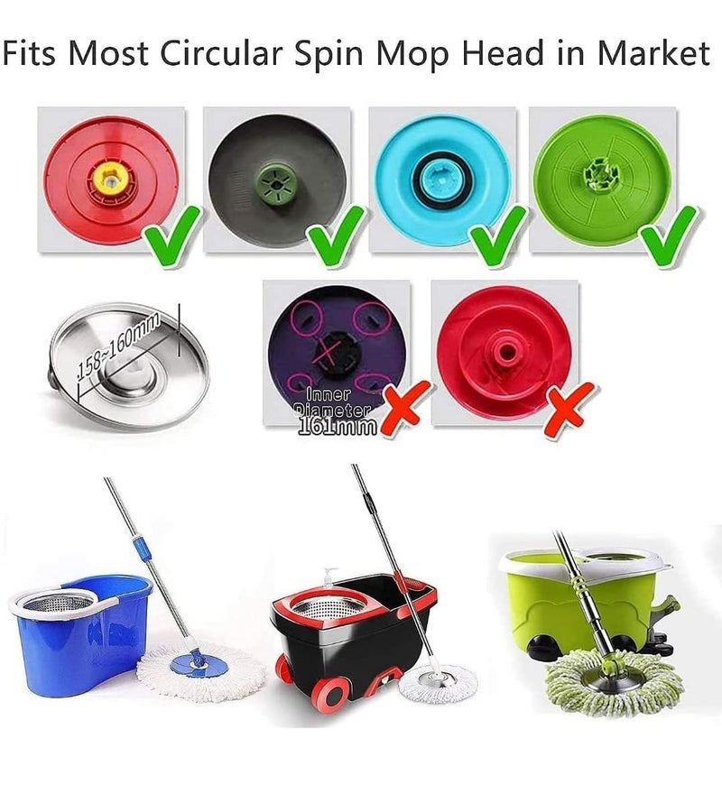 NOHUNT Mop Refills Only for Floor Cleaning, Mop Accessories, Cotton Mop Refill, Spin Mop Replacement Heads Microfiber Mop Refills Round Mop (4) - Image 5