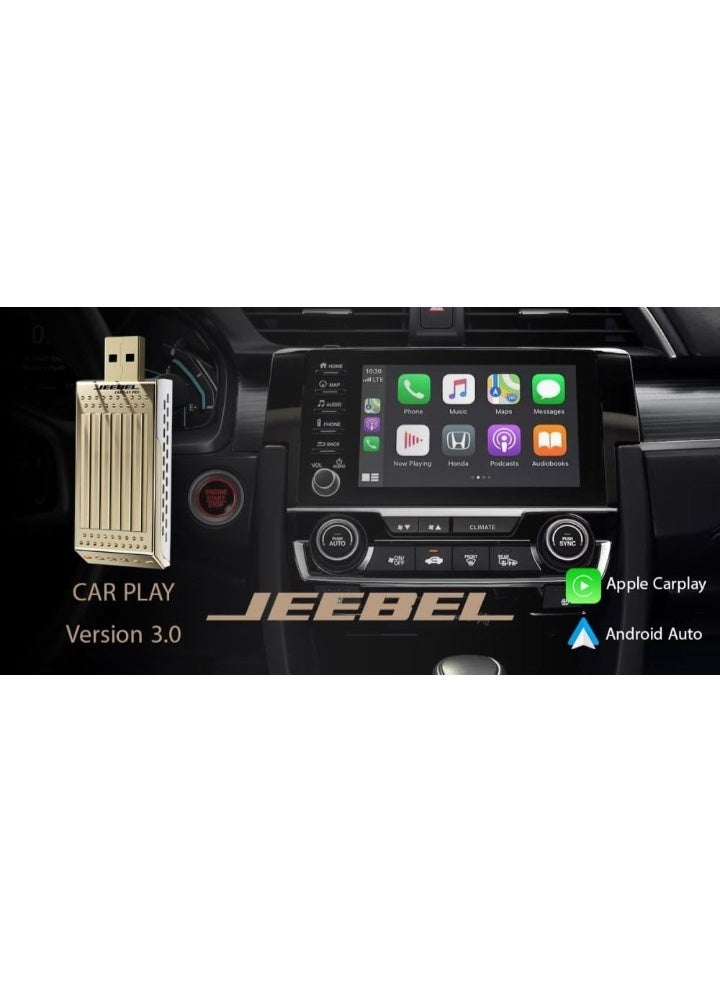 JEEBEL CarPlay and Android Auto USB Adapter 64GB Storage 4GB RAM  Gold - Image 5