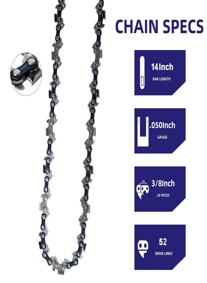 GSSHBR 5 Pack 14 Inch Chainsaw Chain 52 Drive Links .050" Gauge, 3/8" Pitch Replacement Chains Compatible with Husqvarna, Echo, Poulan, Craftsman - Image 4