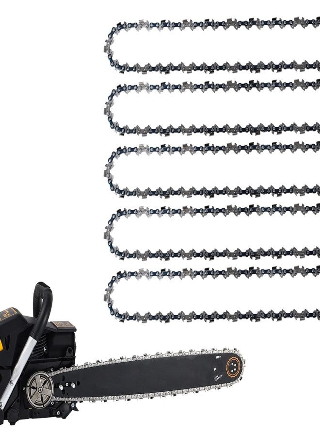 GSSHBR 5 Pack 14 Inch Chainsaw Chain 52 Drive Links .050" Gauge, 3/8" Pitch Replacement Chains Compatible with Husqvarna, Echo, Poulan, Craftsman - Image 1