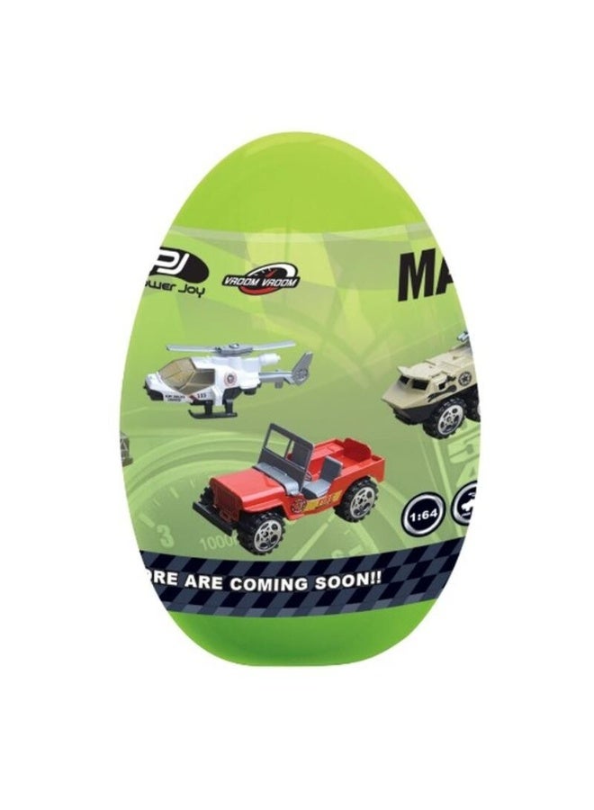 Power Joy Vroom Vroom Diecast Magic Egg Surprise Play Vehicle, Assorted 1 Piece (Style & Color May Vary) Each Sold Separately - Image 3
