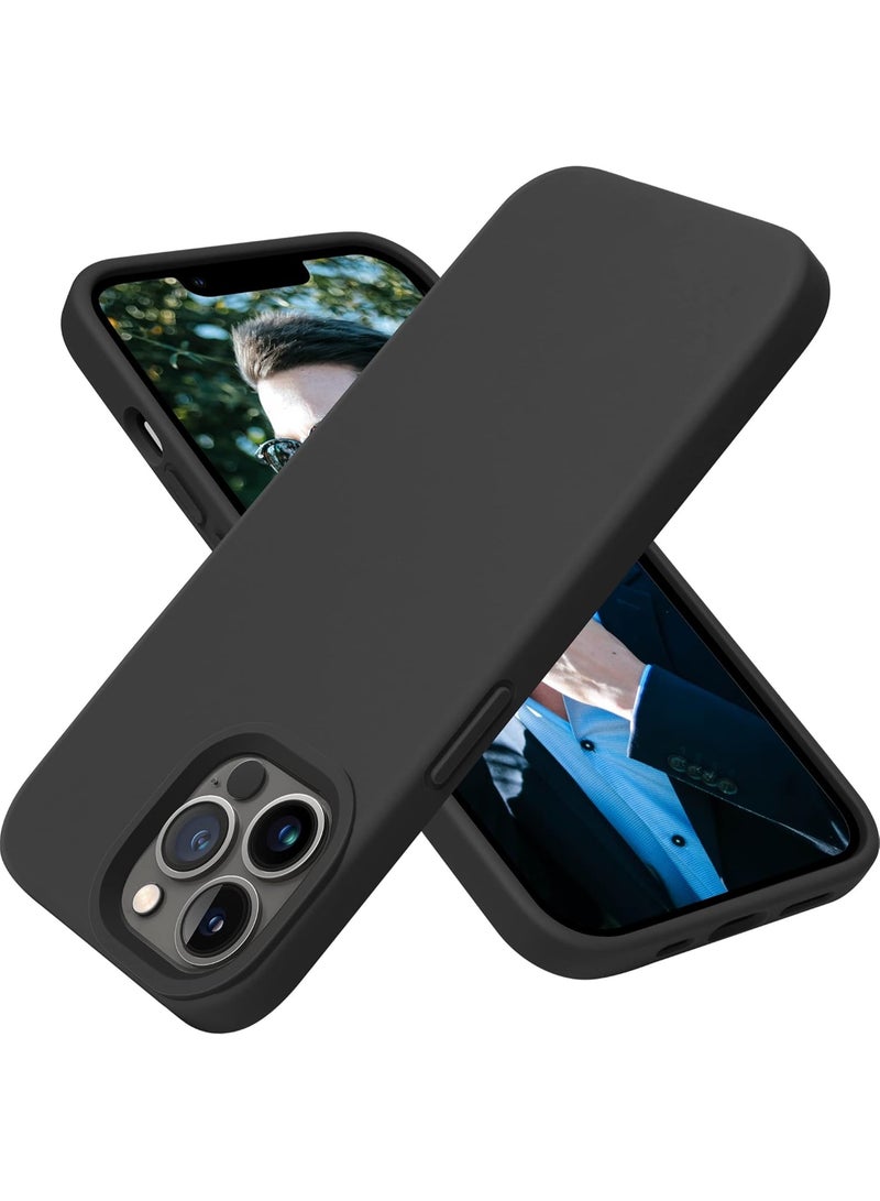 iPhone 13 pro Case Upgrade Defender Silicone Cover ShockProof Anti-Scratch Protective Phone Case (BLACK)