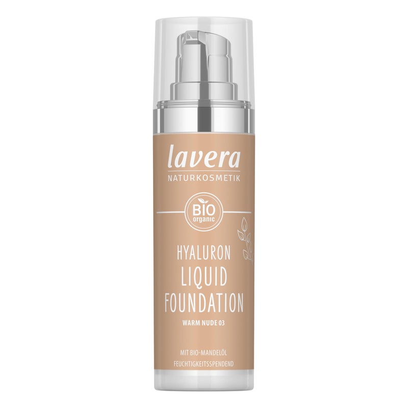 lavera Hyaluron Liquid Foundation - Warm Nude 03 - Foundation Make Up with Hyaluron & Almond Oil for a Flawless Complexion - Face Make Up - PETA Certified - Vegan - Made in Germany - 1 Fl Oz - Image 1