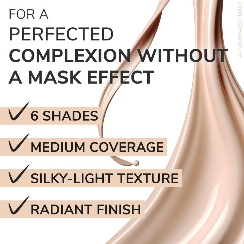 lavera Hyaluron Liquid Foundation - Warm Nude 03 - Foundation Make Up with Hyaluron & Almond Oil for a Flawless Complexion - Face Make Up - PETA Certified - Vegan - Made in Germany - 1 Fl Oz - Image 2