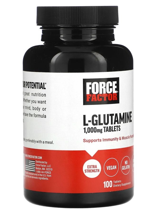 Force Factor L-Glutamine Tablets 1000 mg 100 Tablets - Image 2