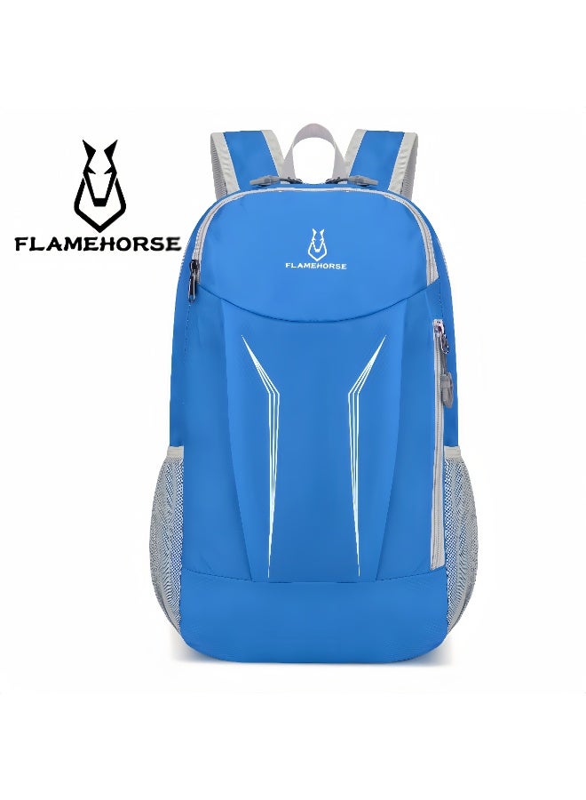 فليم هورس حقيبة ظهر خارجية قابلة للطي للرجال والنساء، حقيبة جلدية خفيفة الوزن، حقيبة جري، حقيبة ظهر يوجا، حقيبة ظهر من النايلون المقاوم للماء - Image 1