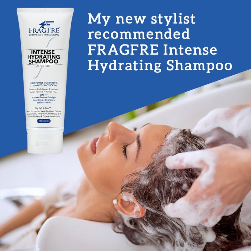 FRAGFRE شامبو FRAGFRE المرطب المكثف 8 أونصات - خالي من العطور مضاد للحساسية خالي من الكبريتات شامبو مرطب - آمن على الألوان وفروة الرأس الحساسة - يقوي الشعر الجاف - نباتي خالي من الغلوتين خالي من القسوة - Image 2