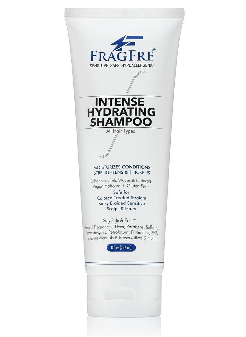 FRAGFRE Intense Hydrating Shampoo 8 oz - Fragrance Free Hypoallergenic Sulfate Free Moisturizing Shampoo - Safe on Colors and Sensitive Scalps - Strenghtens Dry Hairs - Vegan Gluten Free Cruelty Free  - Image 4