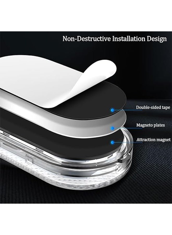 2 PCS Car Led Lights Interior,White Ambient Lighting Car Interior,USB Rechargeable Car Interior Reading Light,Portable Led Lights for Car - Image 2