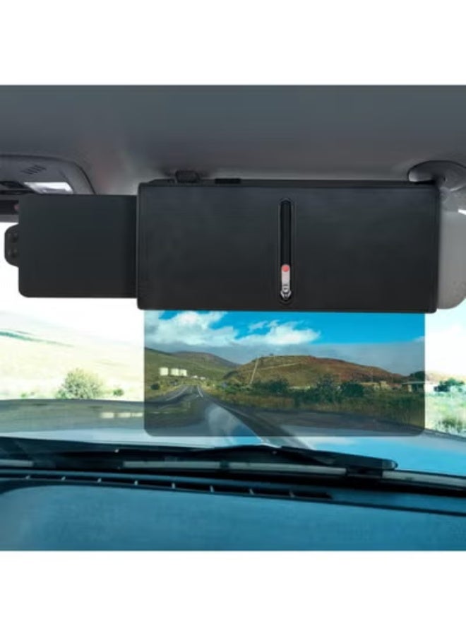 COYO Polarized Sun Visor Extender for Car with Zipper Slider, Car Sun Visor Extension with PC Lens and Side Sunshade,Anti-Glare for Safe Driving,UV-Filtering/Protection (Passenger Side) - Image 1