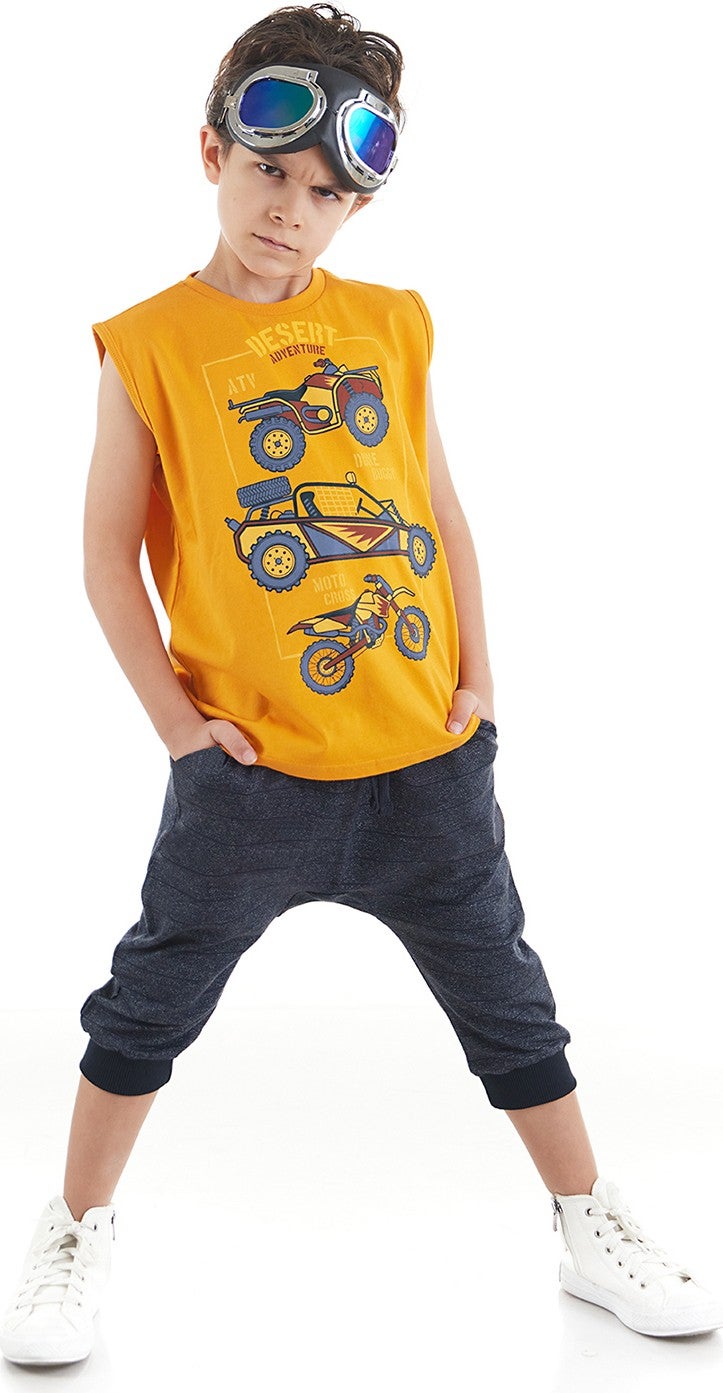 Mshb&G Motocross Boy T-shirt Capri Shorts Set  - Image 1