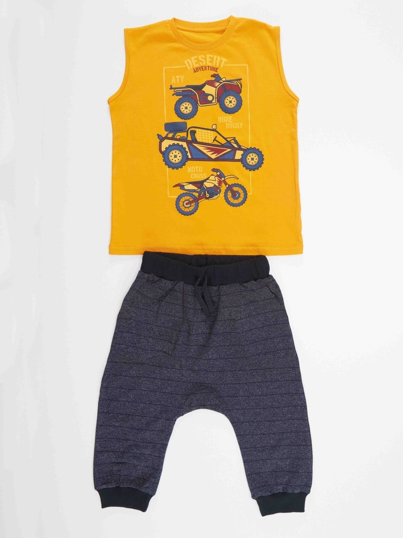 Mshb&G Motocross Boy T-shirt Capri Shorts Set  - Image 3