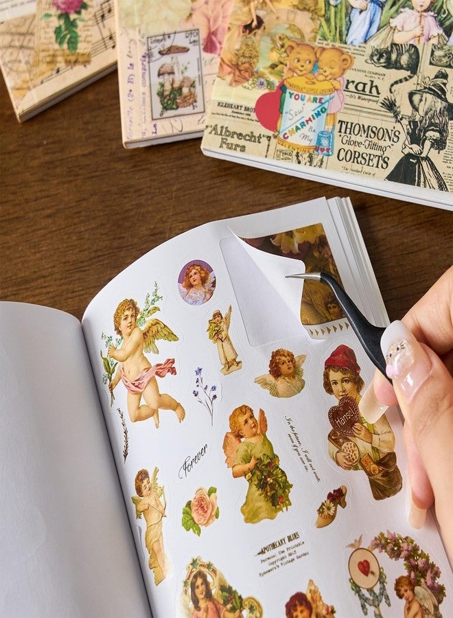 DD Retails Vintage Decorative Sticker Book || Aesthetic Deco Sticker Book for Scrapbooking & Creative Journaling || Paper Cutout & Sticker Book with Paper Sticker (Pack of 1) (Flower & Mushroom Book) - Image 3