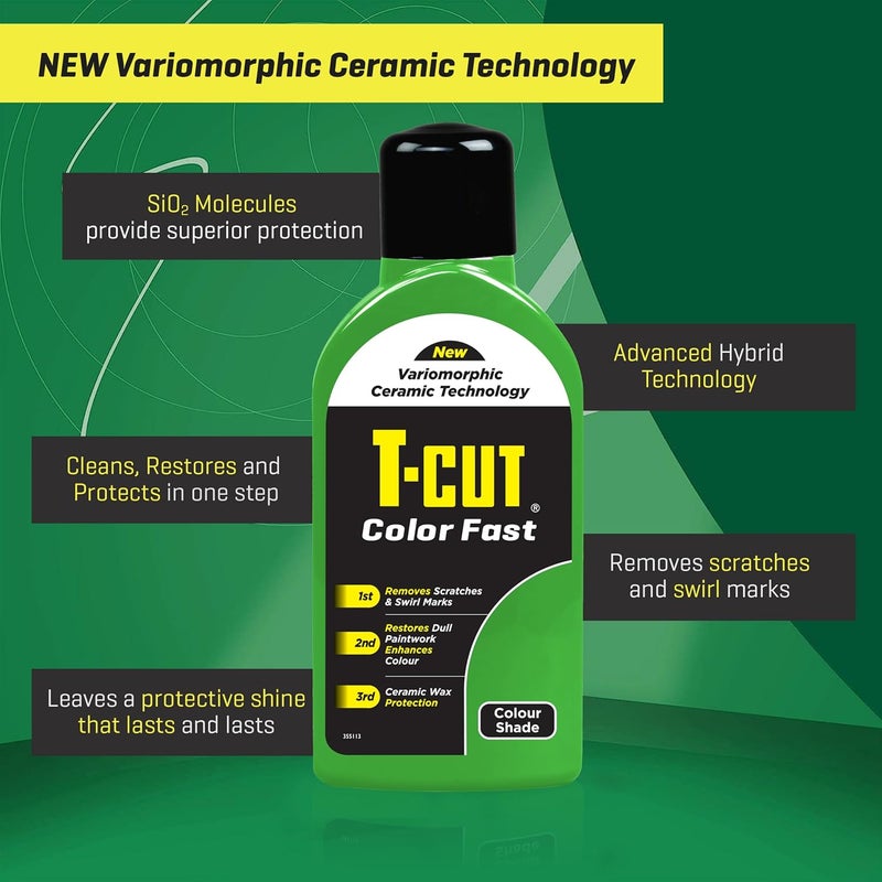 T-Cut Dark Green Scratch Remover Color Fast Paintwork Restorer Car Polish, 13 Colors Available, 17 Fl Oz - Image 4