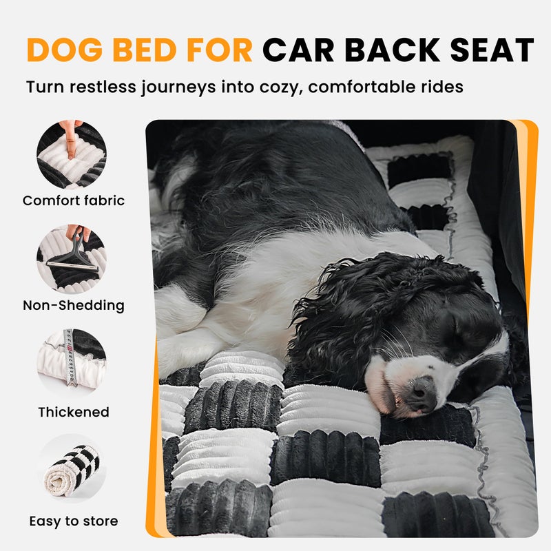 HiPetpy Backseat Dog Bed Mat for Car, Non-Slip Dog Bed for Car Back Seat, Soft & Cozy Dogs Blanket, Washable Travel Pet Mat Seat Protector for Cars, SUVs, Trucks - Image 2