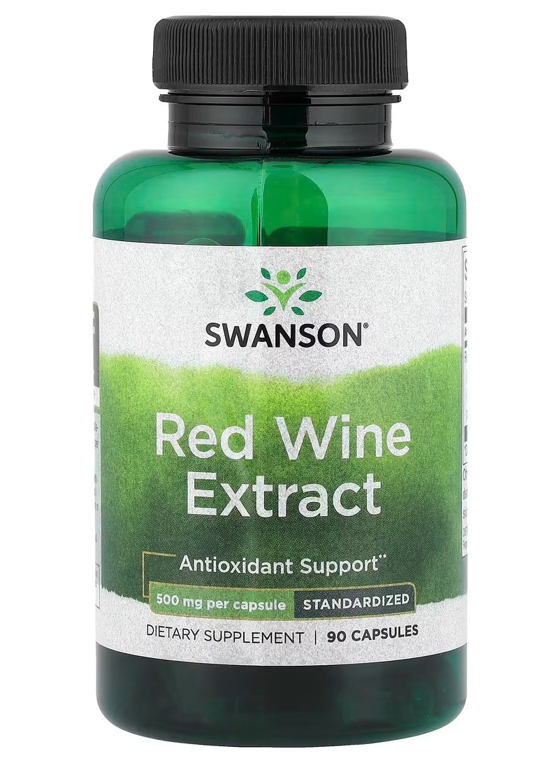 Swanson, Red Wine Extract, 500 mg, 90 Capsules