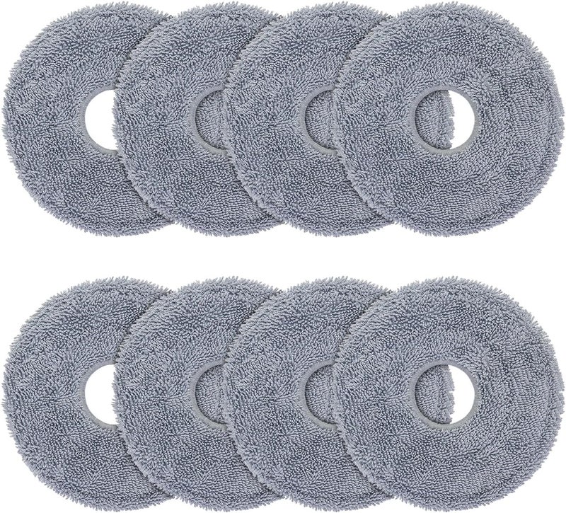 Spofan Pack of 8 Wipes for Roborock Saros 10R, Saros Z70, Saros 20, Qrevo Curv 2 Pro/2 ProX, Qrevo Edge 2, Qrevo CurvX Robot Vacuum Cleaner, Microfibre Mop Pad Accessories - Image 1