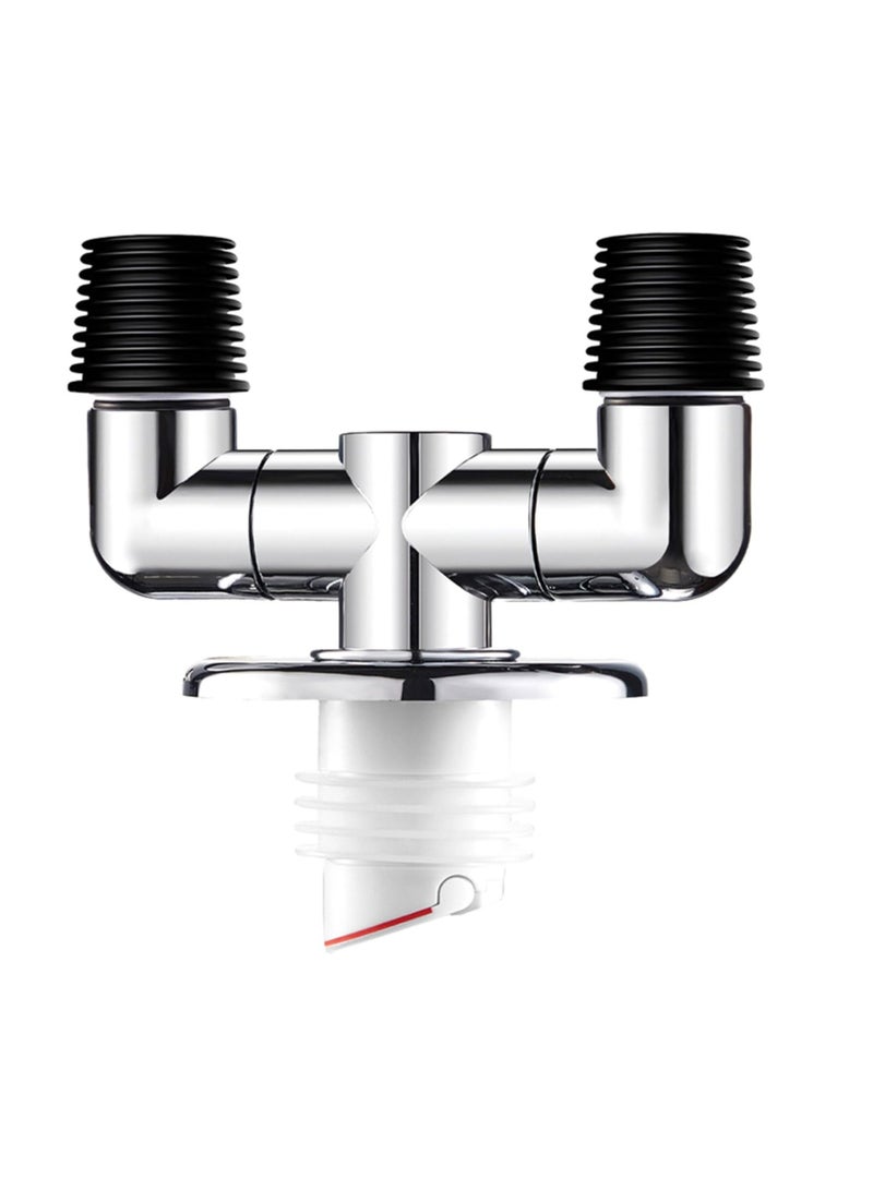 SYOSI Washing Machine Floor Drain Adapter, Dual Purpose Connector Floor Drain Adapter, Sewer Tee Joint Adapter for Washing Machine, Tee Joint Adapter  Connector Drain Catcher Sealing Tool - Image 1