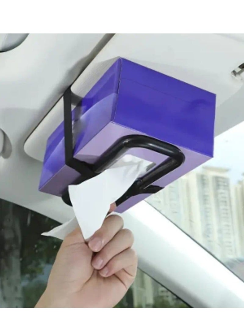 Generic Car Sun Visor Tissue Box Holder, Paper Towel Fixing Frame for Auto Visor, Plastic Clip for Hanging Napkin Box, Tissues Bag Bracket for Backseat, Universal Vehicle Interior Accessories  - Image 1