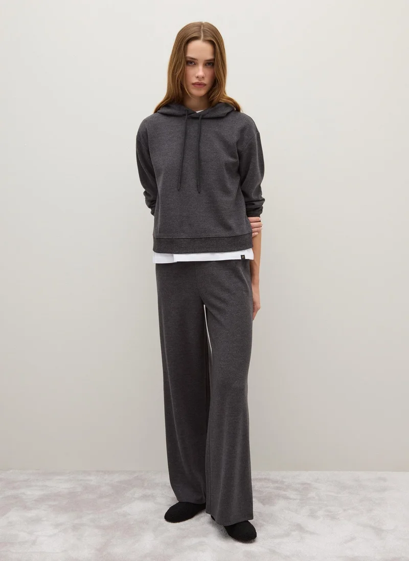 او في اس OVS Grey Regular Fit Hoodie