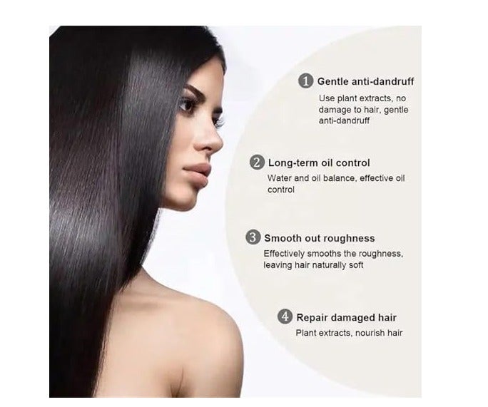 HENIWAYS Popular Hair care Black rice Natural formula Deep cleaning anti oil Hair shampoo only 1pcs - Image 3