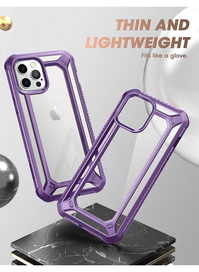 SupCase Unicorn Beetle Exo Pro Series Case For Iphone 12 Pro Max 2020 Release 6.7 Inch With Built In Screen Protector Premium Hybrid Protective Clear Bumper Case Purple - Image 4