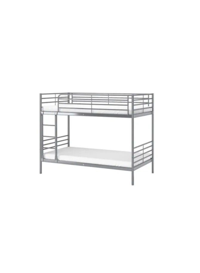 73Hours Heavy Duty Steel Bunker Bed (190x90cm) Silver Without Mattress - Image 2