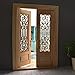 iLAND Dollhouse Door on 112 Scale Dollhouse Accessories of Miniature Gate wCarved Pattern 3D Lattice Panes Reflecting Rainbow Light Golden Handles - Image 2