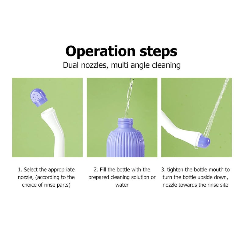 500ml Multipurpose Portable Bidet Sprayer , Postpartum Peri Bottle , for hygi-ene washing Soothing Postpa for Postpartum part , Feminine Care (Purple) , Postpartum Peri Bottle , 500ml Multipurpose - Image 3