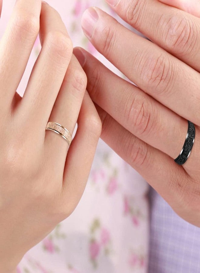 يولوفيدو خواتم دوارة من Uloveido مقاس 6 مم لتخفيف القلق والتوتر، خواتم خطوبة وزفاف للنساء Y2179 (مقاس 9) - Image 2