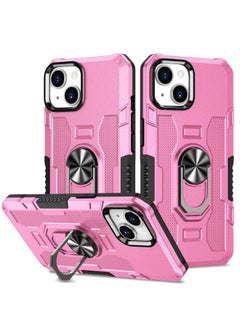 Generic Case Cover For iPhone 13 Ring Holder Armor Hybrid Phone Case Pink 