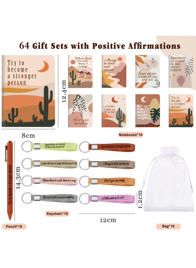 64 Pcs Motivational Mini Notebooks Bulk Set,16Pcs Motivational Quote Notebooks - Image 2
