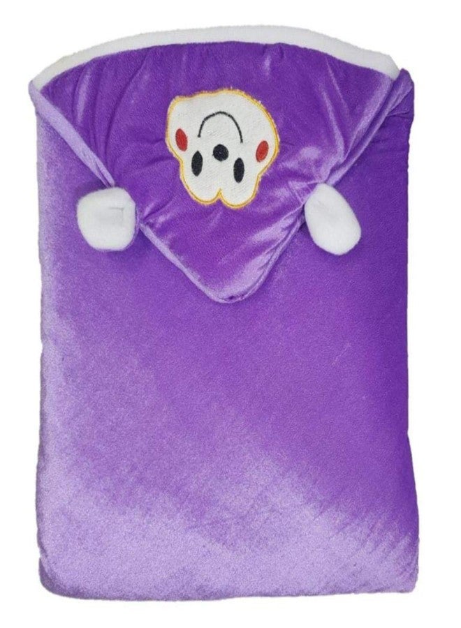 First Kick مجموعة بطانيات الأطفال حديثي الولادة من فيرست كيك، عبوة من قطعتين، لون أزرق سماوي، تتضمن غطاءً فائق النعومة للأطفال، مصنوع من الصوف والبوليستر المتين، يُستخدم ككيس نوم أو بطانية للأطفال الرضع (66 سم × 66 سم، من 0 إلى 6 أشهر). - Image 4