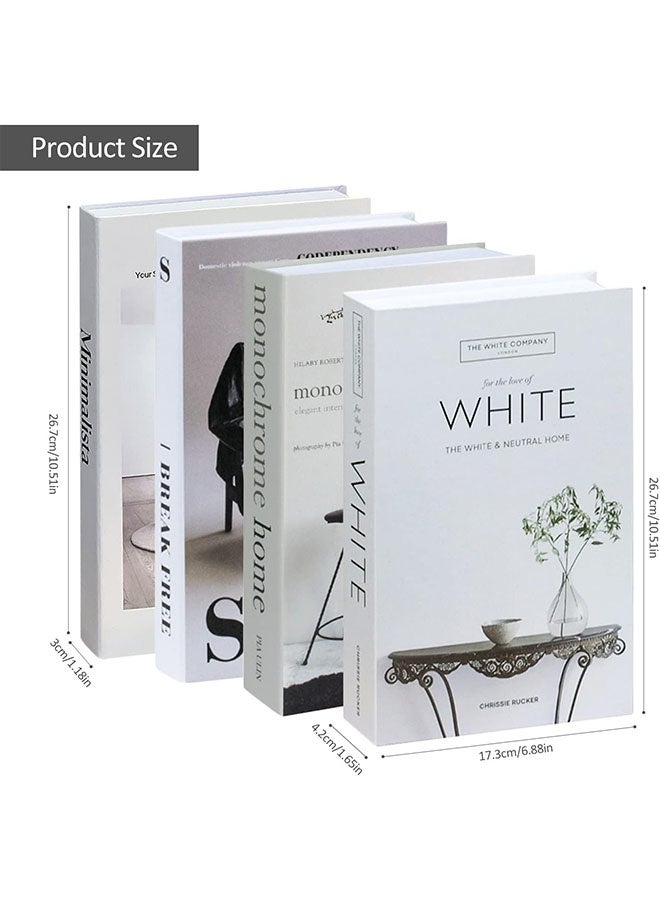 4 Pack Faux Books for Decoration, Modern Fashion Decorative Books Set for Coffee Table, Bookshelf, Living Room Decor - Image 2