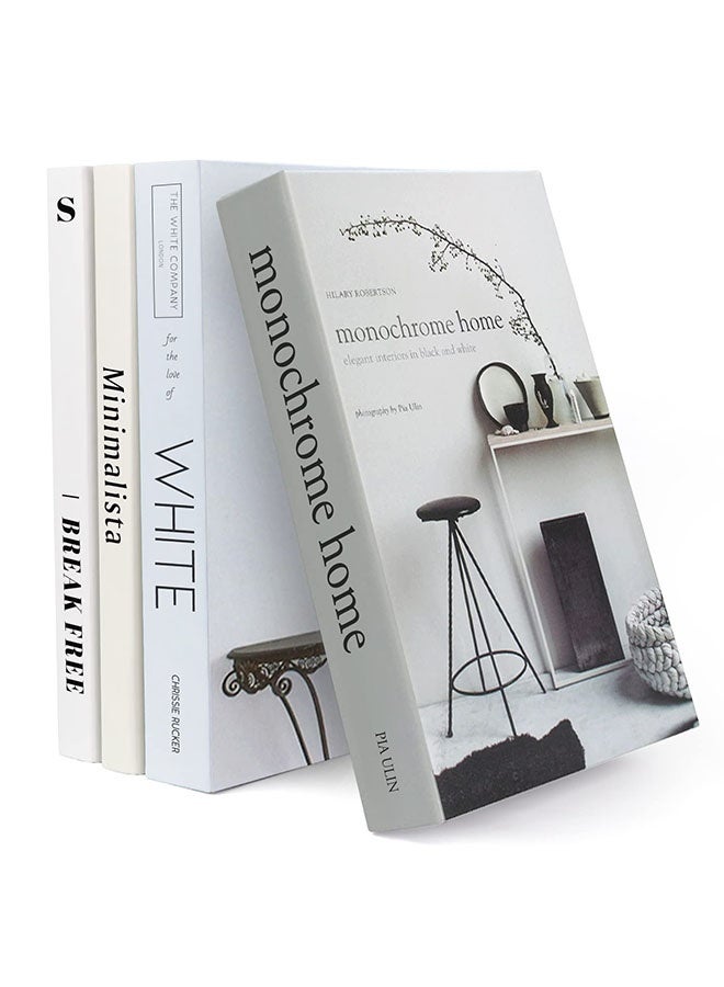 4 Pack Faux Books for Decoration, Modern Fashion Decorative Books Set for Coffee Table, Bookshelf, Living Room Decor - Image 1