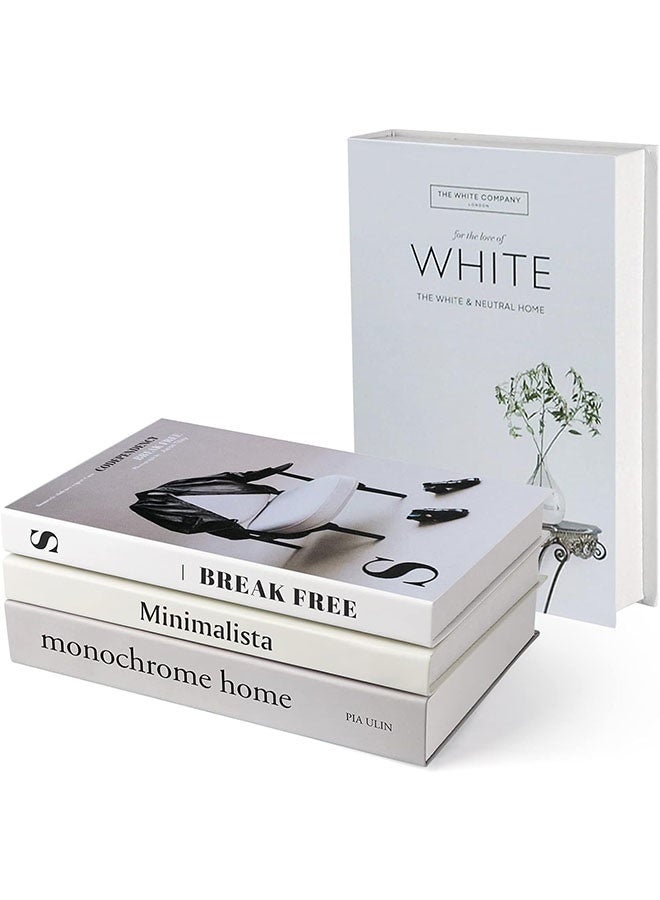 4 Pack Faux Books for Decoration, Modern Fashion Decorative Books Set for Coffee Table, Bookshelf, Living Room Decor - Image 3