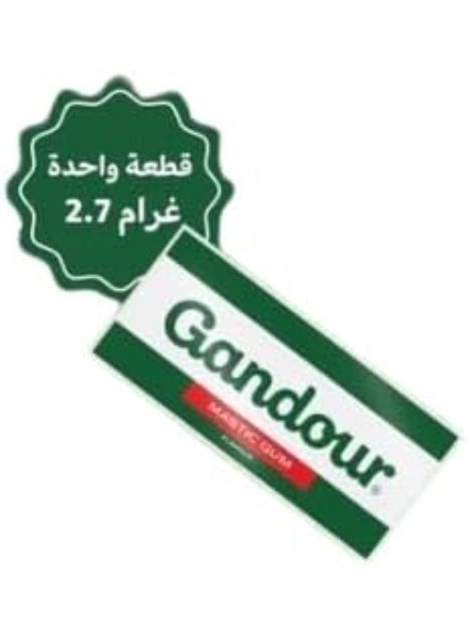 Gandour Ghandoour Mastic Gum – 2.7g Single Piece, Pack of 24 – Long-Lasting Natural Mastic Flavour