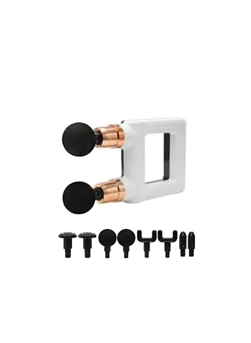 Relax Smart Deep Tissue Double-headed Portable Massage Gun 4 Massage Heads Set - Image 1