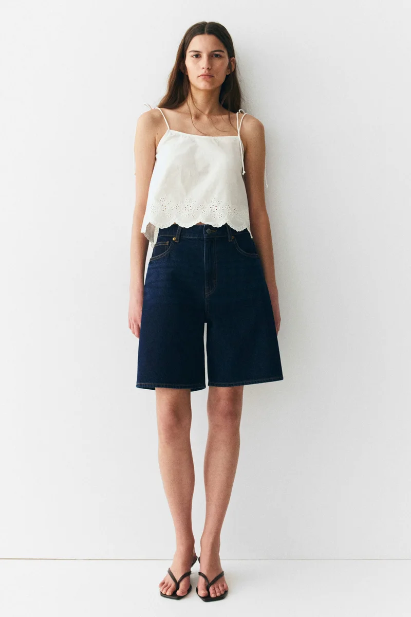 H&M  Denim Bermuda shorts for Women | Best Price UAE