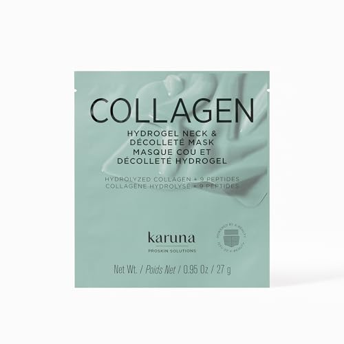 Karuna Collagen Neck & Chest Hydrogel Mask 1-Pack | Firming & Hydrating K-Beauty Masks with Collagen, Peptides & Niacinamide | For Wrinkles & Sagging Skin | Cruelty-Free - Image 1