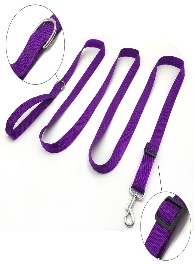 MANDAO 6FT/ 10FT Adjustable Dog Leash, Nylon Dog Leashes for Medium Large Dogs (10FT, Purple) - Image 2