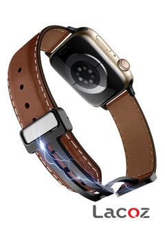 Lacoz Lacoz Leather Smart Watch Strap With Adjustable Magnetic Closure Buckle Suitable For 42/ 44/ 45/ 46/ 49mm Smartwatches Pack of 8  - Image 4