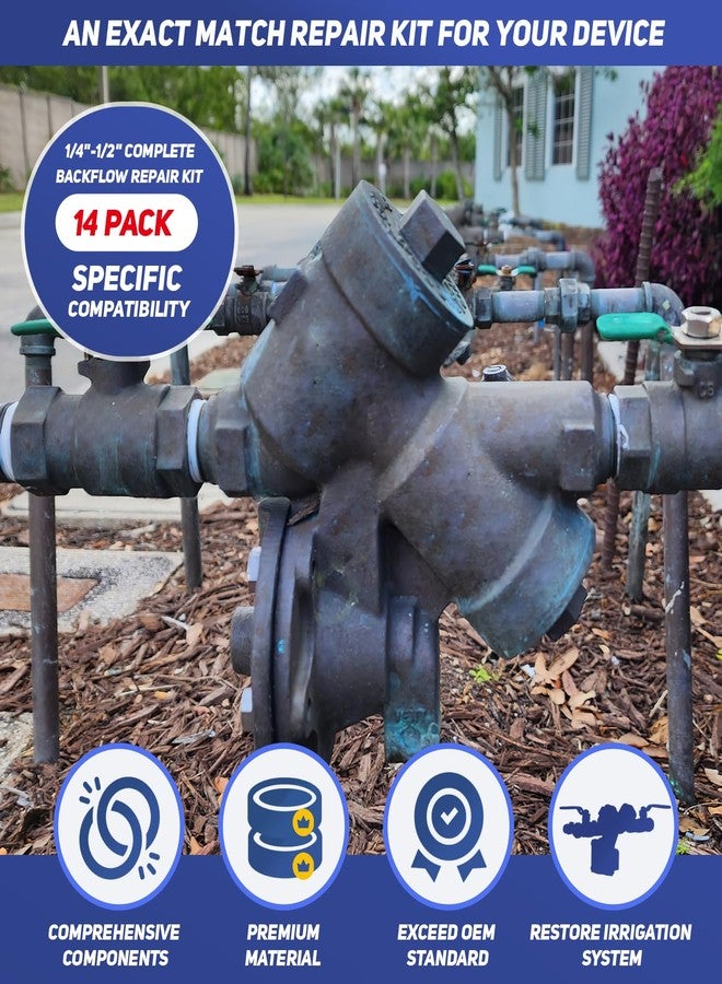 Camoo 1/4"-1/2" Complete Backflow Repair Kit Fits for Zurn Wilkins 975XL/975XL2 Backflow Preventer Built-in Components Repair Set - Image 5
