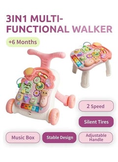 Baby Walker, Walker for Baby with Music  ,2 in 1 Kids Push Walker with Baby Activity Table,  , Pink Baby Activity Walker Toys for Baby Girl  Kids Walker  Baby Walker with Handle - pzsku/ZF23DB2AF0B11D20BA44EZ/45/_/1740403838/c2d8bb91-f24b-4962-a856-355a7aa26cc5