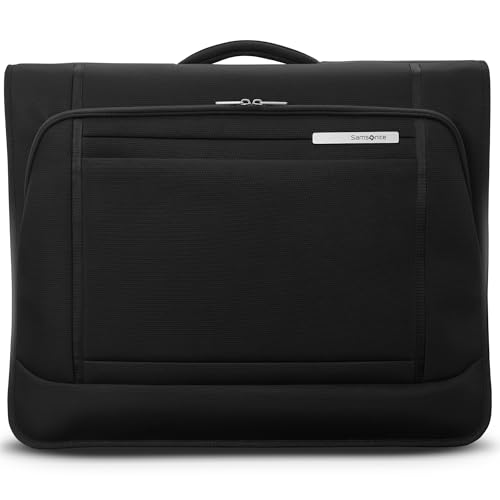 Samsonite UpLIFT 23” Bifold Garment Bag - Includes Wet Pocket and StackIt Strap™ Bi-Fold Bar To Prevent Creases - Tri-Fold Bar Option For Longer Items - Designed For Ultra Light Travel - Black - Image 1