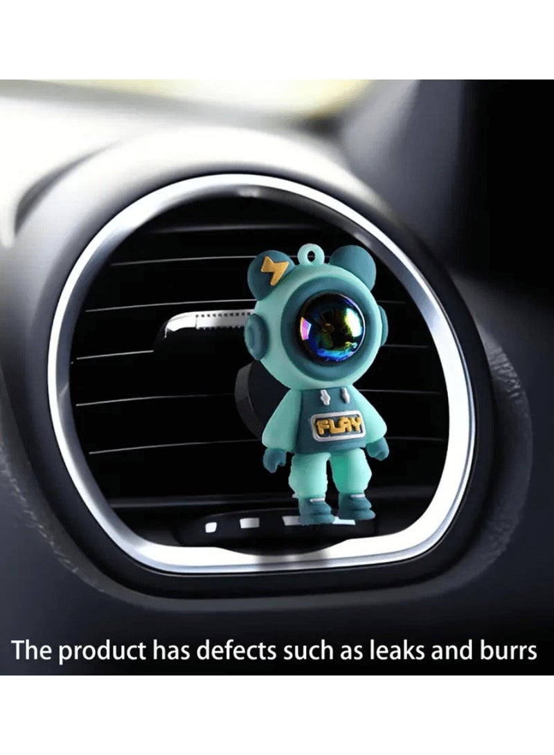 Astronaut-Themed Car Vent Clip Air Freshener - Aromatherapy Diffuser For Vehicle Interiors Green - Image 3