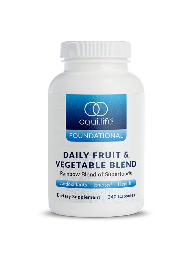 Equilife - Daily Fruit & Vegetable Blend, Superfood Dietary Supplement, Promotes Natural Energy, Rich in Vitamin C, 9 Essential Amino Acids, Easy-to-Use, Gluten-Free, Vegan, Non-GMO (240 Capsules) - Image 1