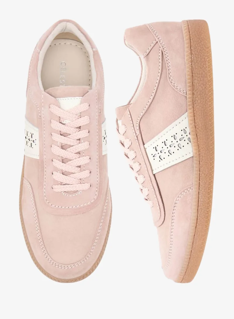 Celeste Women's Cutout Detail Sneakers with Lace-Up Closure