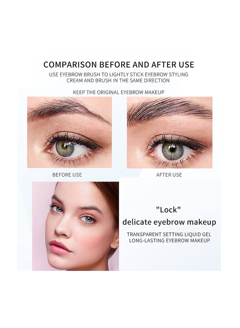 SYOSI Clear Eyebrow Setting Gel, Clear and Black Brow Fix Gel, Waterproof And Sweat-Proof Eyebrow Repair Liquid, Long Lasting Brows Styling Beauty Salon Home Use Makeup - Image 3